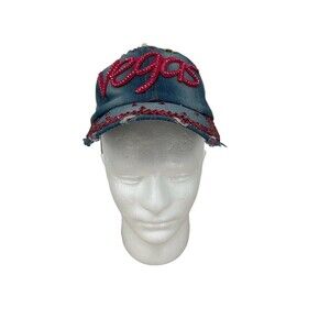 YMF Women Cap/Hat Rhinestone Vegas‎ Floral Adjustable One Size NWT